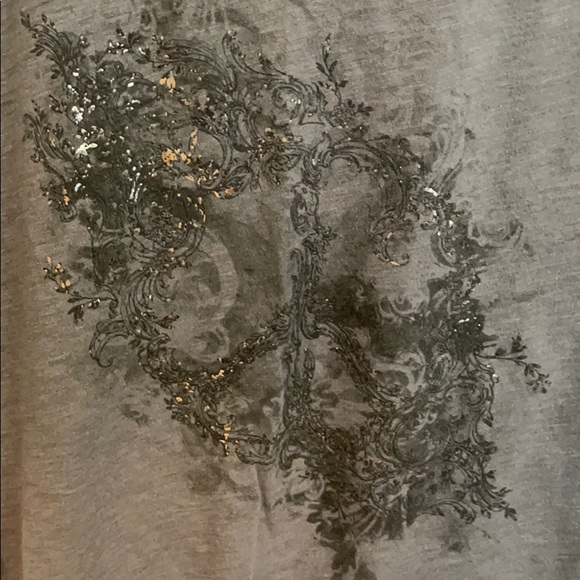 XL Gray v-neck Stranded brand T-shirt - Picture 2 of 7